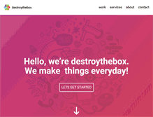 Tablet Screenshot of destroythebox.ca